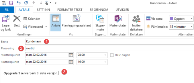 Avtale med plassering
